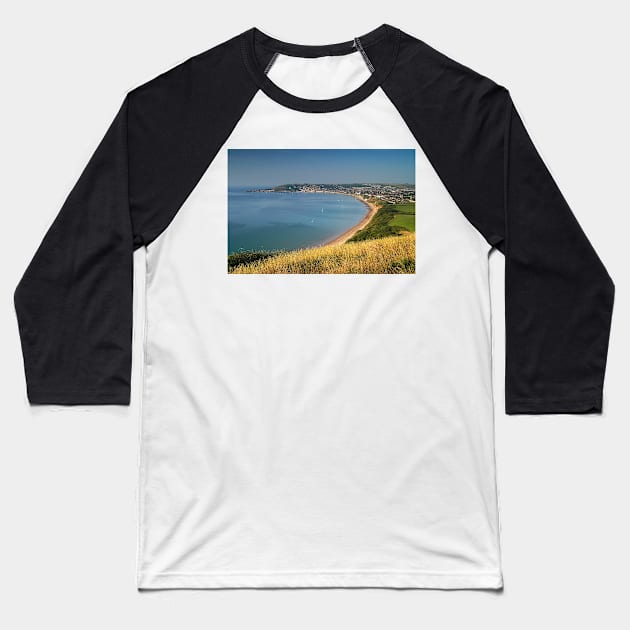 Swanage from Ballard Down Baseball T-Shirt by galpinimages